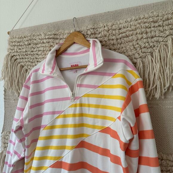 Solid & Striped Quarter Zip Pullover - Picture 2 of 6